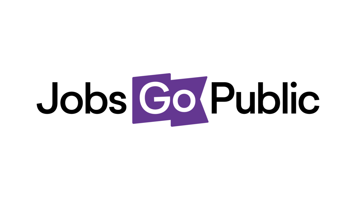 Jobs Go Public flag logo horizontal
